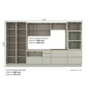 Ver imagem 3 de Cozinha Completa 7 Peças 100% MDF com Cristaleiras 2 Portas e Torre Quente 2 Fornos Fineze