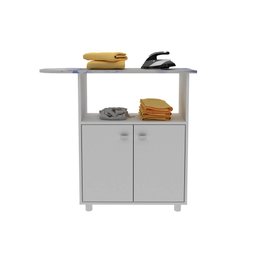 Armário Tábua de Passar Roupa com 2 Portas e 1 Nicho Branco Florido Tp3050 Tecnomobili - 6