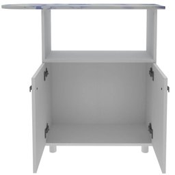 Armário Tábua de Passar Roupa com 2 Portas e 1 Nicho Branco Florido Tp3050 Tecnomobili - 5