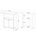 Ver imagem 2 de Armário Tábua de Passar Roupa com 2 Portas e 1 Nicho Branco Florido Tp3050 Tecnomobili