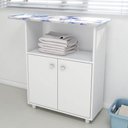 Ver imagem 3 de Armário Tábua de Passar Roupa com 2 Portas e 1 Nicho Branco Florido Tp3050 Tecnomobili