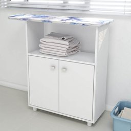 Armário Tábua de Passar Roupa com 2 Portas e 1 Nicho Branco Florido Tp3050 Tecnomobili - 3