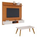 Ver imagem 1 de Painel Suspenso Loft 1.8 com Mesa de Centro Classic Nature Off White - Imcal