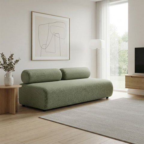 Sofá 3 Lugares Orgânico para Sala Base Fixa Nara Napoli D03 - D'Rossi