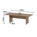 Ver imagem 3 de Mesa Reunião Escritório 8 Lugares 220cm X 100cm Pés Painel Cor:amêndoa