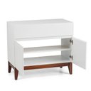 Ver imagem 4 de Gabinete para Banheiro em Madeira Maciça e MDF Fresh Branco/Imbuia