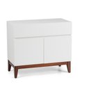Ver imagem 2 de Gabinete para Banheiro em Madeira Maciça e MDF Fresh Branco/Imbuia