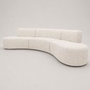 Ver imagem 3 de Sofa Curvo Virginia 3 Modulos Boucle Moscow Design Orgânico