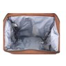 MOCHILA MARROM BOLSA MATERNIDADE IMPERMEAVEL 2 EM 1 PASSEIO MULTIUSO DETALHES EM COURO - 6