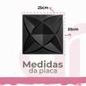 30 Placas PVC 3d Revestimento de Parede Decorativa Dakar Alto relevo Preto Quarto Sala Cozinha 25cm  - 3