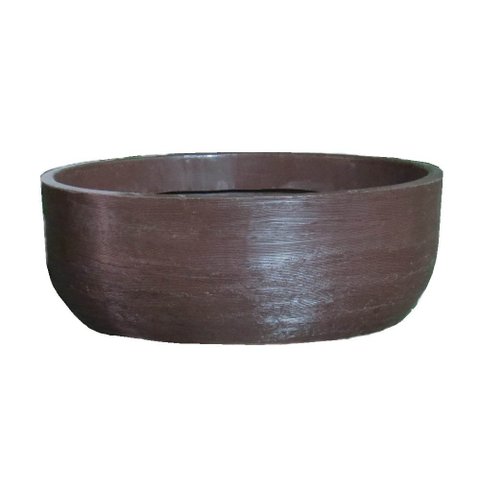 Vaso Planta 35x15 Bacia Cuia Polietileno - MARROM MADEIRA 015