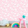 Papel de Parede Baby Nuvens Cute fundo Rosa - 1