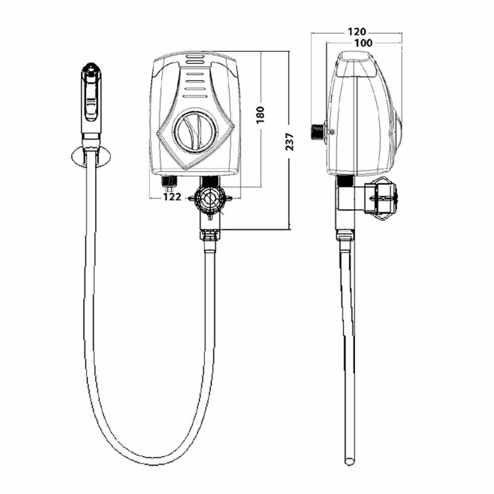 Ducha Higiênica Elétrica Aquecedor 3t 4300w Lorenzetti 220v - 4