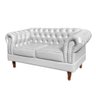 Sofá Dom Pedro Namoradeira Chesterfield Vintage Courissimo Branco - 1