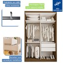 Ver imagem 4 de Guarda-roupa Solteiro 2 Porta de Correr Kiara - Freijó