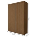 Ver imagem 3 de Guarda-roupa Solteiro 2 Porta de Correr Kiara - Freijó