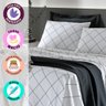 Jogo de Cama Casal 4 Peças Lençol com Elástico 100 Algodão Percal 130 Fios - Dohler - 4