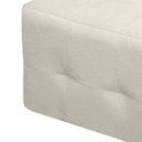 Ver imagem 2 de Puff Decorativo Sala de Estar Retangular Terrax 65cm Cores Variadas - Sofa Store:bouclê Bege Marfim