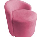 Ver imagem 5 de Kit 2 Poltronas Decorativa Yara Orgânica Suede Rosa