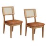 Kit 2 Cadeiras Estofadas Encosto Telado Estrutura 100% Mdf Tecido Cesare - 3