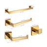 Kit acessórios para banheiro 4 peças aço inox 304 dourado - 6