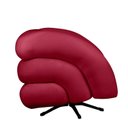 Ver imagem 4 de Kit 2 Poltrona Decorativa Micheli Giratória e Balanço Veludo Cor:vermelho