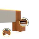 Ver imagem 7 de Cabeceira Box Casal/Queen Ripado com LED e Carregador USB e 4 Gavetas 246cm x 108cm Espresso Móveis