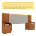 Ver imagem 5 de Cabeceira Box Casal/Queen Ripado com LED e Carregador USB e 4 Gavetas 246cm x 108cm Espresso Móveis