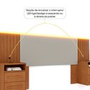 Ver imagem 4 de Cabeceira Box Casal Ripado com LED e Carregador USB e 4 Gavetas Yescasa