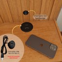 Ver mais imagens de Cabeceira Box Casal/Queen Ripado com LED e Carregador USB e 4 Gavetas 246cm x 108cm Espresso Móveis