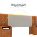 Ver imagem 4 de Cabeceira Box Casal Ripado com LED e Carregador USB e 4 Gavetas Yescasa