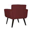 Ver imagem 4 de Conjunto 2 Poltrona Estofada Salão de Beleza Geovana Suede Vermelho Bordô - LM DECOR