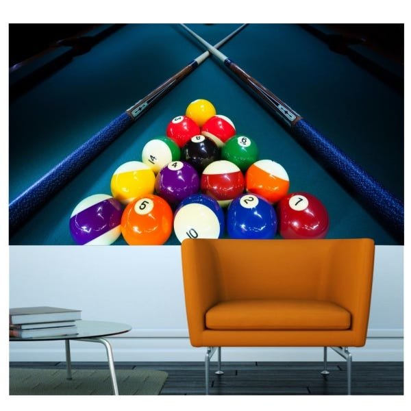 Quadro Decorativo Sinuca Snooker Bilhar Bar Salas De Jogos 8 Ball