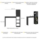 Ver imagem 3 de Armário de Cozinha com 1 Porta e Mesa/Bancada MP6004 Multimóveis Preto