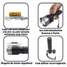 Lanterna Alta Intensidade Recarregável Profissional Led P90 JWS Lanterna Tática Militar Recarregável - 3