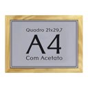 Ver imagem 2 de Kit 3 Unidades Moldura Madeira A4 21x30 Quadro e Certificado