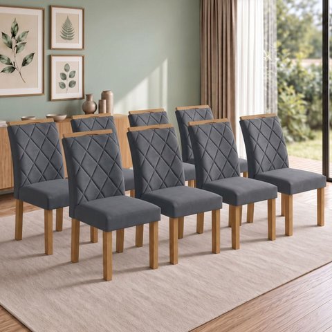 Conjunto 8 Cadeiras para Sala de Jantar Arthus