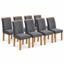 Ver imagem 2 de Conjunto 8 Cadeiras para Sala de Jantar Arthus