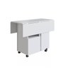 Armário Lateral com Mesa Dobrável Berlim Branco Nova Móbile - 4