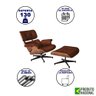 Poltrona Charles Eames com Puff Marrom - 2
