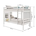 Ver imagem 3 de Beliche Infantil com Janela e Cortina Madeira Maciça Branco Housin
