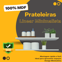Ver imagem 5 de Par de Prateleiras Suspensa Minimalista Branco Mdf Organizador Banheiro Lavanderia