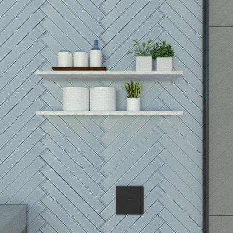 Par de Prateleiras Suspensa Minimalista Branco Mdf Organizador Banheiro Lavanderia