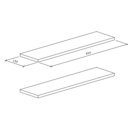 Par de Prateleiras Suspensa Minimalista Branco Mdf Organizador Banheiro Lavanderia - 2