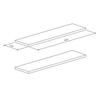 Par de Prateleiras Suspensa Minimalista Branco Mdf Organizador Banheiro Lavanderia - 2