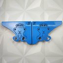 Ver imagem 6 de Par Mãos Francesas Decorativas 20cm Menino Ursinho Rei Azul Aço Ornamentadas