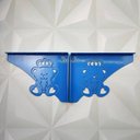 Ver imagem 7 de Par Mãos Francesas Decorativas 20cm Menino Ursinho Rei Azul Aço Ornamentadas