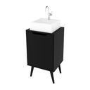 Ver imagem 1 de Gabinete Banheiro 45cm 1 Porta Retrô Multimóveis CR10120 Preto