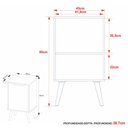 Ver imagem 3 de Gabinete Banheiro 45cm 1 Porta Retrô Multimóveis CR10120 Preto