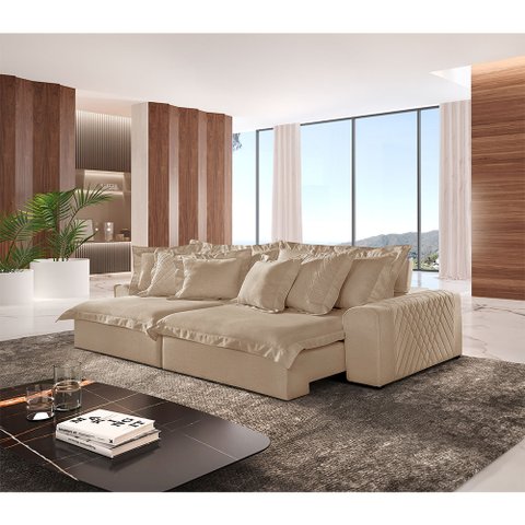 Sofá Luz Linho 02 Módulos de 100m B25cm Meu Sofá Online